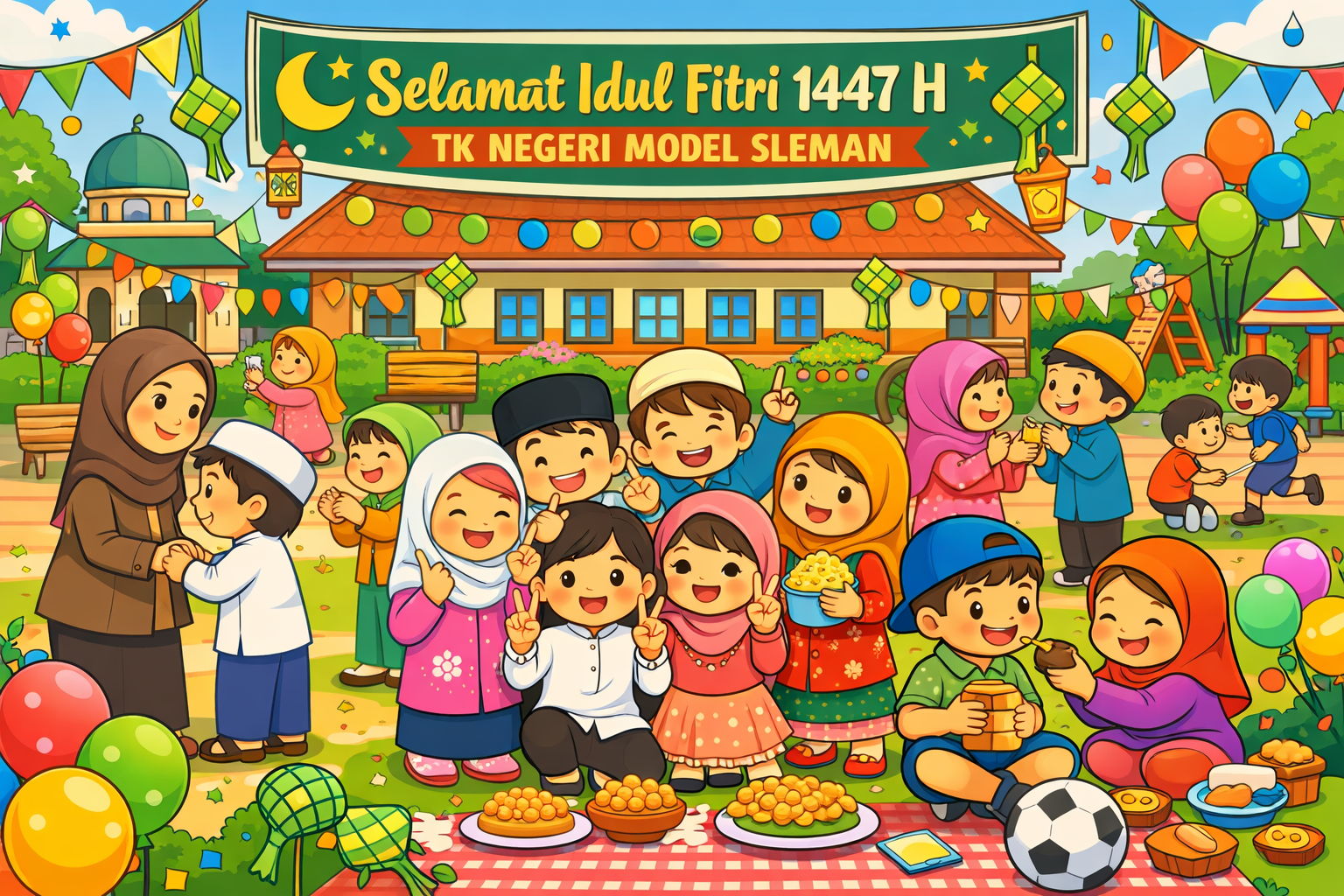 TK Negeri Model Sleman Mengucapkan Selamat Hari Raya Idul Fitri 1447 H